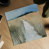 Sandy Path by Julia Purinton. Shown as a detailed flat fine art print, highlighting archival giclee quality. Available as an archival giclee rolled canvas, fine art paper, or poster print. SKU 102763a.
