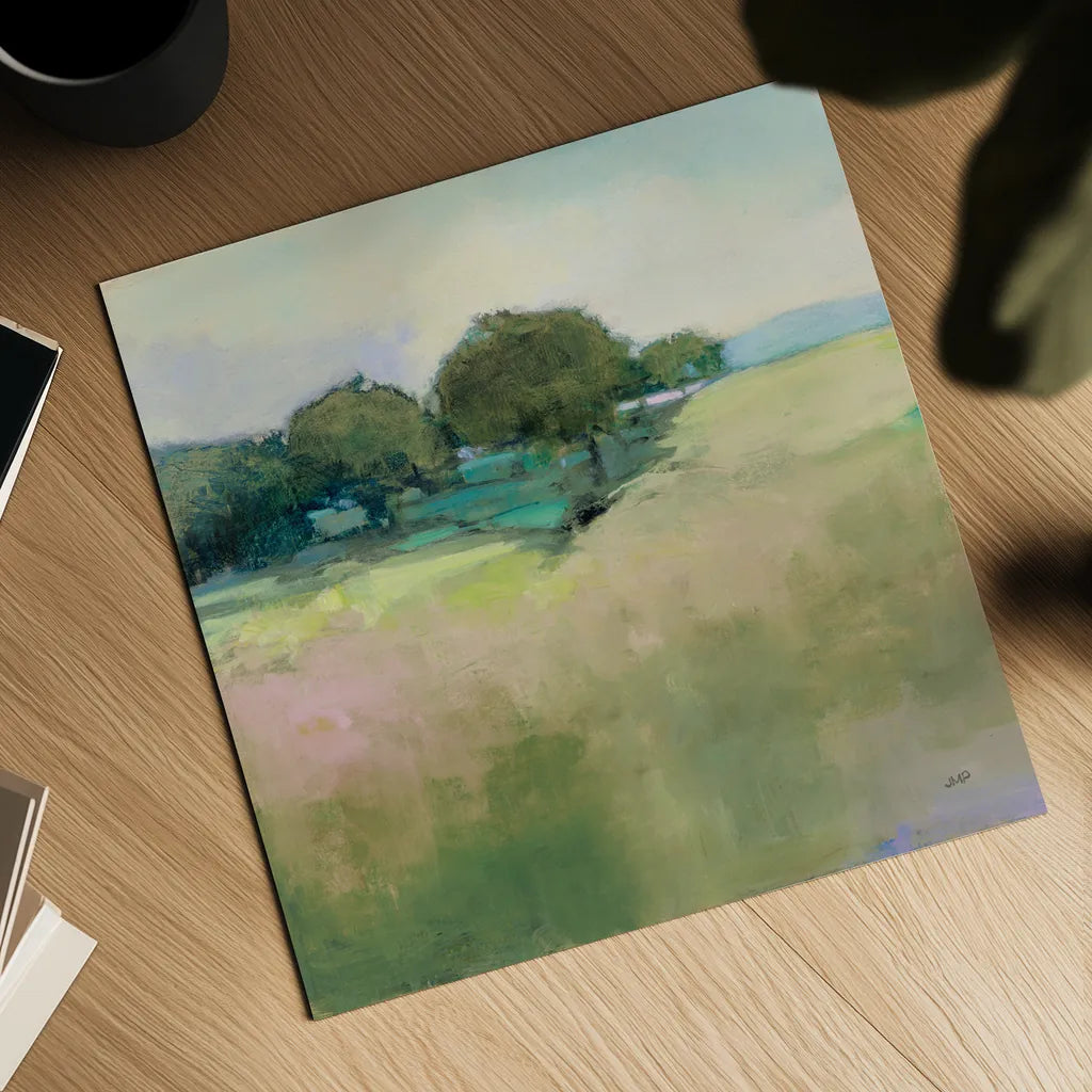 Scenic Meadow Light by Julia Purinton. Shown as a detailed flat fine art print, highlighting archival giclee quality. Available as an archival giclee rolled canvas, fine art paper, or poster print. SKU 74172a.