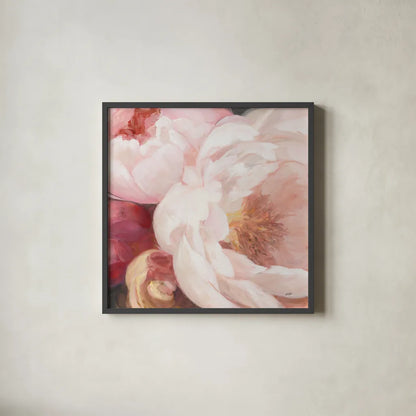 Scent of Summer by Julia Purinton. Shown in a sleek black glass frame for a contemporary gallery look. Available as an archival giclee rolled canvas, fine art paper, or poster print. SKU 71915a.