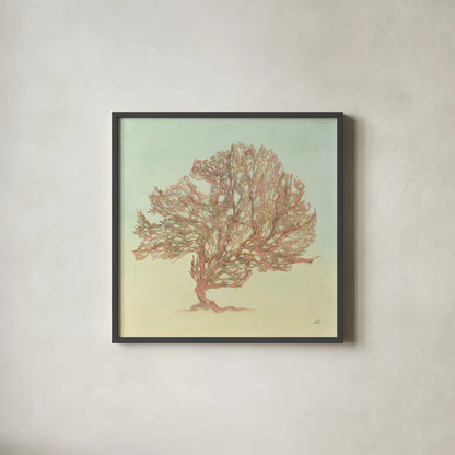 Sea Fern II by Julia Purinton. Shown in a sleek black glass frame for a contemporary gallery look. Available as an archival giclee rolled canvas, fine art paper, or poster print. SKU 66559a.