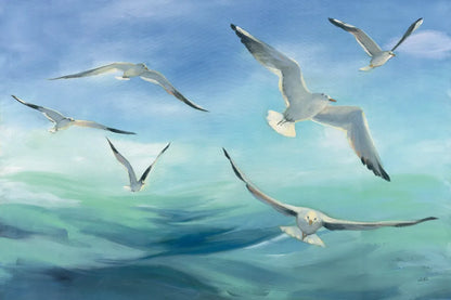 Sea Flight by Julia Purinton. SKU 66554i. Archival Giclee Fine art print for wall decor.