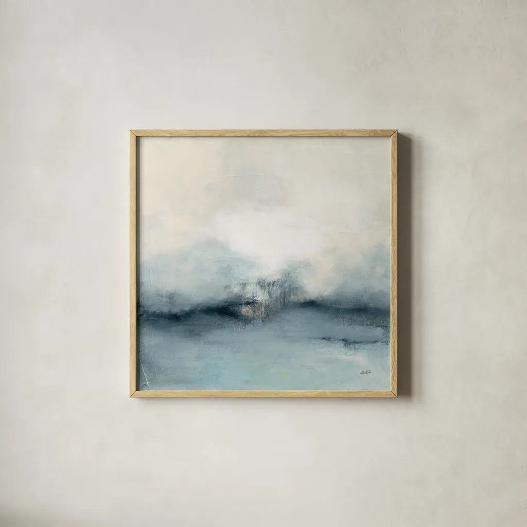 Sea Spray by Julia Purinton. Shown in a natural wood glass frame for a timeless modern aesthetic. Available as an archival giclee rolled canvas, fine art paper, or poster print. SKU 76019a.