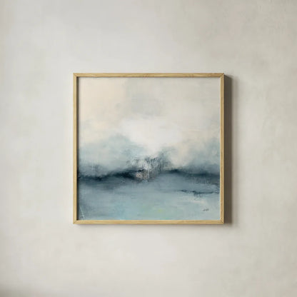 Sea Spray by Julia Purinton. Shown in a natural wood glass frame for a timeless modern aesthetic. Available as an archival giclee rolled canvas, fine art paper, or poster print. SKU 76019a.