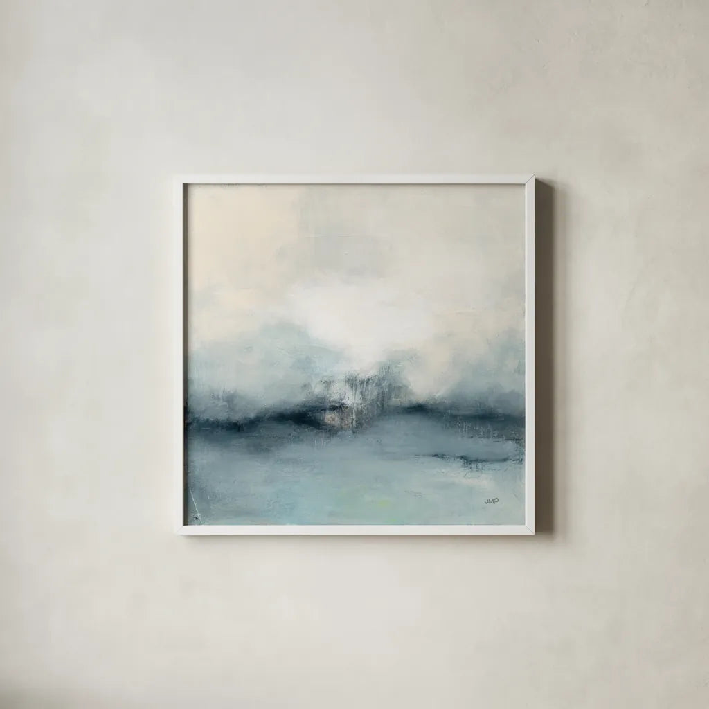 Sea Spray by Julia Purinton. Shown in a crisp white glass frame for a clean and minimalist style. Available as an archival giclee rolled canvas, fine art paper, or poster print. SKU 76019a.