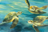 Sea Turtles by Julia Purinton. SKU 66555i. Archival Giclee Fine art print for wall decor.