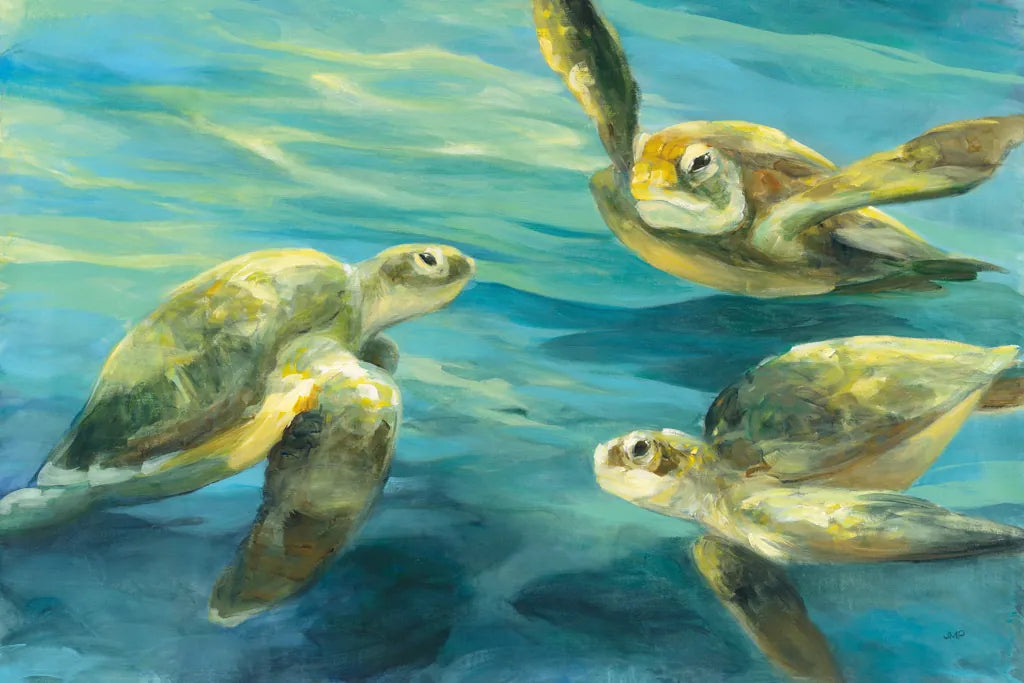 Sea Turtles by Julia Purinton. SKU 66555i. Archival Giclee Fine art print for wall decor.