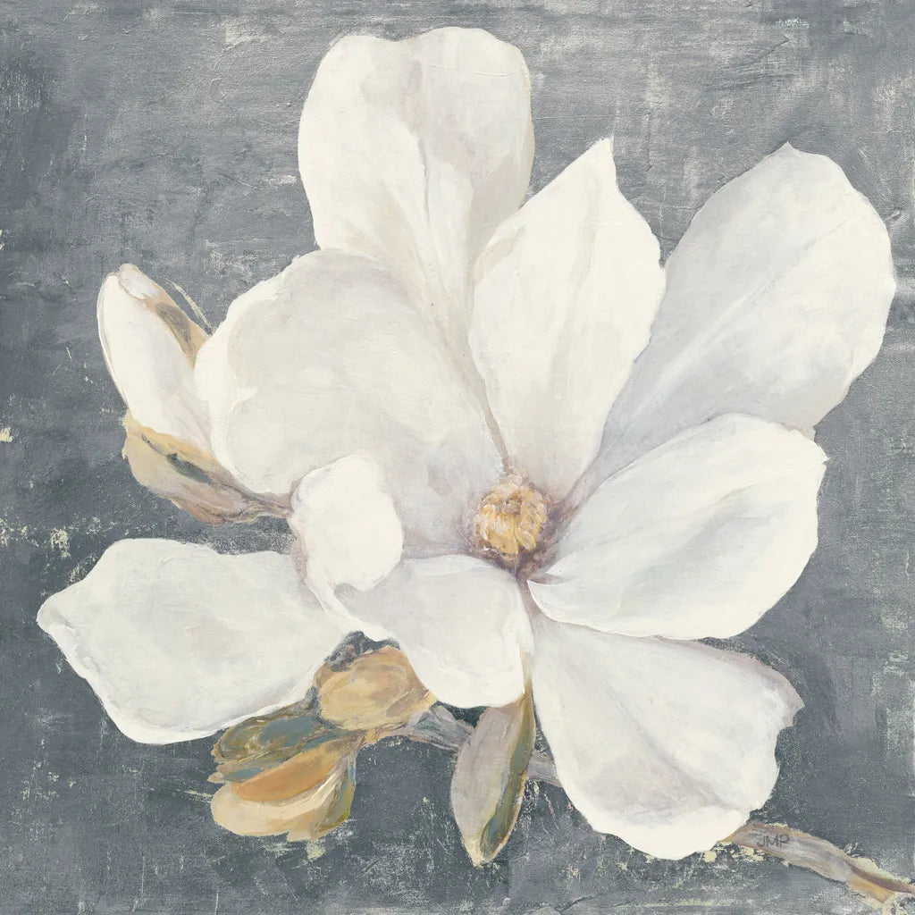 Serene Magnolia Gray by Julia Purinton. SKU 48464a. Archival Giclee Fine art print for wall decor.