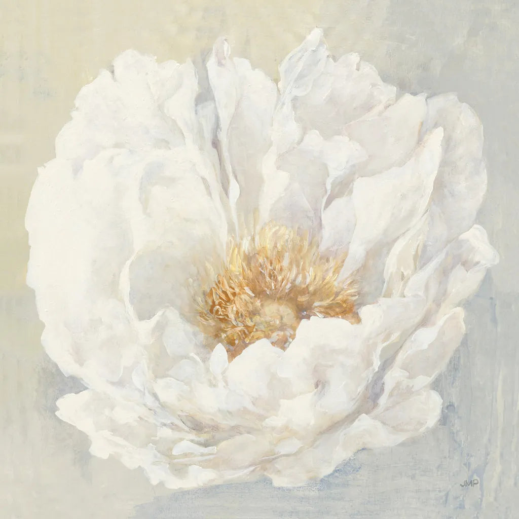 Serene Peony by Julia Purinton. SKU 45729a. Archival Giclee Fine art print for wall decor.