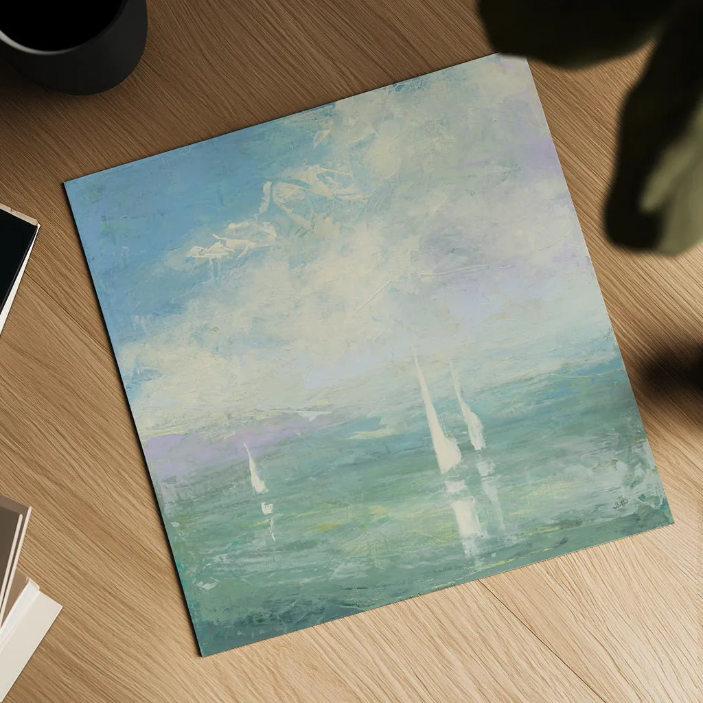 Setting Sail by Julia Purinton. Shown as a detailed flat fine art print, highlighting archival giclee quality. Available as an archival giclee rolled canvas, fine art paper, or poster print. SKU 43392a.