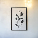 Shadow Leaves I by Julia Purinton. shown as a paper print in a black flame. Available as a archival giclee rolled canvas, fine art paper, or poster print. SKU 103239h.