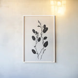 Shadow Leaves I by Julia Purinton. shown as a paper print in a white frame. Available as a archival giclee rolled canvas, fine art paper, or poster print. SKU 103239h.