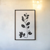 Shadow Leaves II by Julia Purinton. shown as a paper print in a black flame. Available as a archival giclee rolled canvas, fine art paper, or poster print. SKU 103240h.
