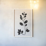 Shadow Leaves II by Julia Purinton. shown as a paper print in a white frame. Available as a archival giclee rolled canvas, fine art paper, or poster print. SKU 103240h.