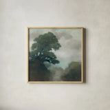 Shape of the Valley by Julia Purinton. Shown in a natural wood glass frame for a timeless modern aesthetic. Available as an archival giclee rolled canvas, fine art paper, or poster print. SKU 75696a.