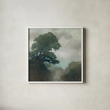 Shape of the Valley by Julia Purinton. Shown in a crisp white glass frame for a clean and minimalist style. Available as an archival giclee rolled canvas, fine art paper, or poster print. SKU 75696a.