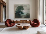 Shape of the Valley by Julia Purinton. Shown as extra-large giant wall art in a modern living room. Available as an archival giclee rolled canvas, fine art paper, or poster print. SKU 75696a.