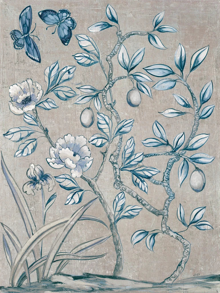 Shimmering Garden I Navy by Julia Purinton