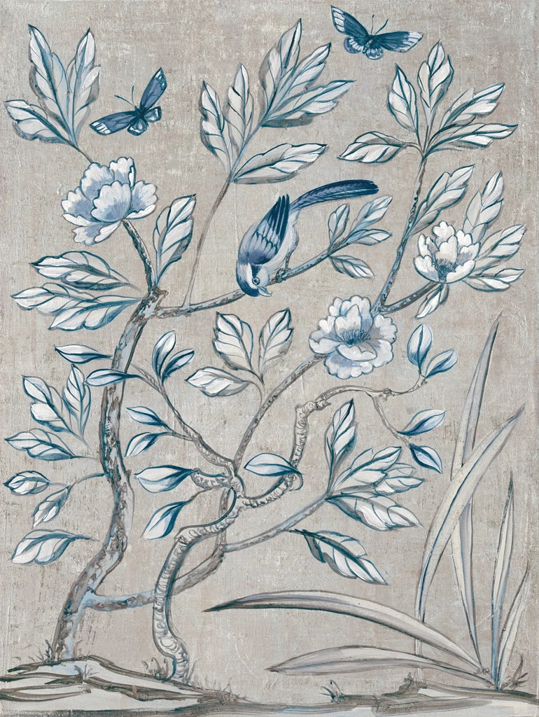 Shimmering Garden II Navy by Julia Purinton