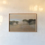 Sienna Fields II by Julia Purinton. shown as a paper print in a natural frame. Available as a archival giclee rolled canvas, fine art paper, or poster print. SKU 71912i.