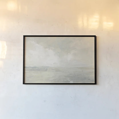 Sky and Sand Crop by Julia Purinton. shown as a paper print in a black flame. Available as a archival giclee rolled canvas, fine art paper, or poster print. SKU 37619i.
