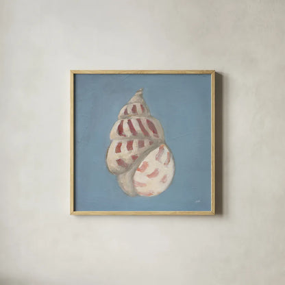 Soft Sea I by Julia Purinton. Shown in a natural wood glass frame for a timeless modern aesthetic. Available as an archival giclee rolled canvas, fine art paper, or poster print. SKU 96239a.