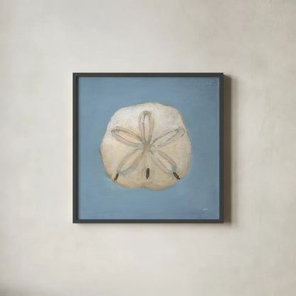 Soft Sea II by Julia Purinton. Shown in a sleek black glass frame for a contemporary gallery look. Available as an archival giclee rolled canvas, fine art paper, or poster print. SKU 96240a.