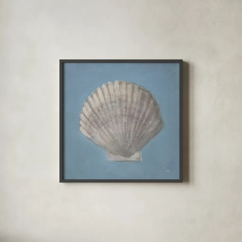 Soft Sea III by Julia Purinton. Shown in a sleek black glass frame for a contemporary gallery look. Available as an archival giclee rolled canvas, fine art paper, or poster print. SKU 96241a.