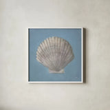 Soft Sea III by Julia Purinton. Shown in a crisp white glass frame for a clean and minimalist style. Available as an archival giclee rolled canvas, fine art paper, or poster print. SKU 96241a.