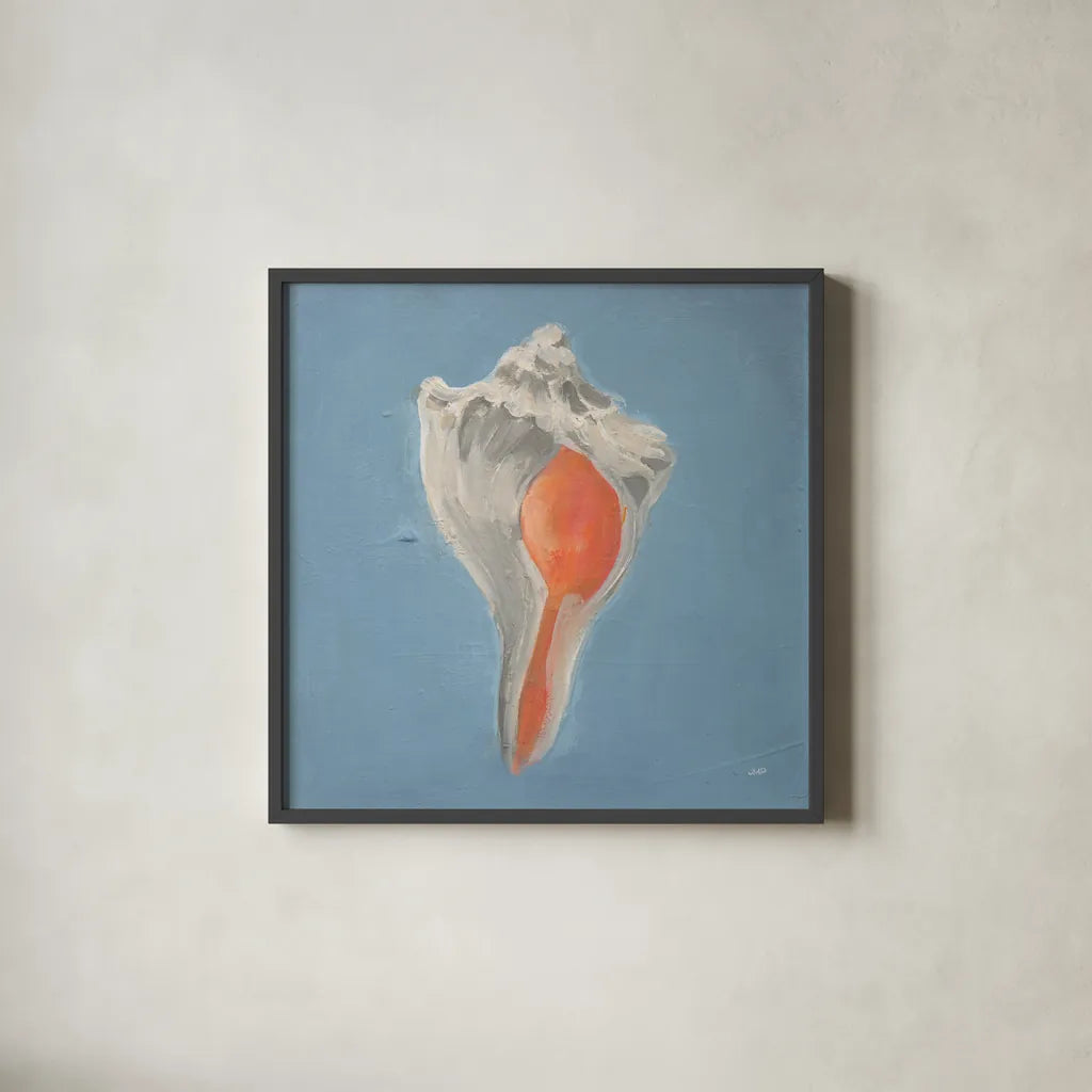 Soft Sea IV by Julia Purinton. Shown in a sleek black glass frame for a contemporary gallery look. Available as an archival giclee rolled canvas, fine art paper, or poster print. SKU 96242a.