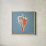 Soft Sea IV by Julia Purinton. Shown in a natural wood glass frame for a timeless modern aesthetic. Available as an archival giclee rolled canvas, fine art paper, or poster print. SKU 96242a.