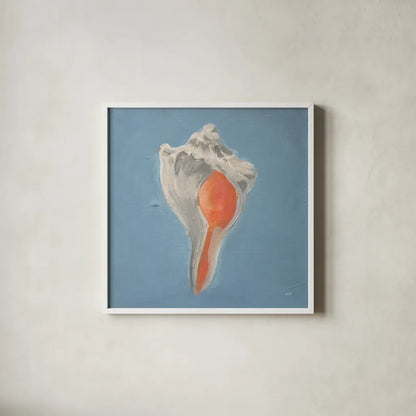 Soft Sea IV by Julia Purinton. Shown in a crisp white glass frame for a clean and minimalist style. Available as an archival giclee rolled canvas, fine art paper, or poster print. SKU 96242a.