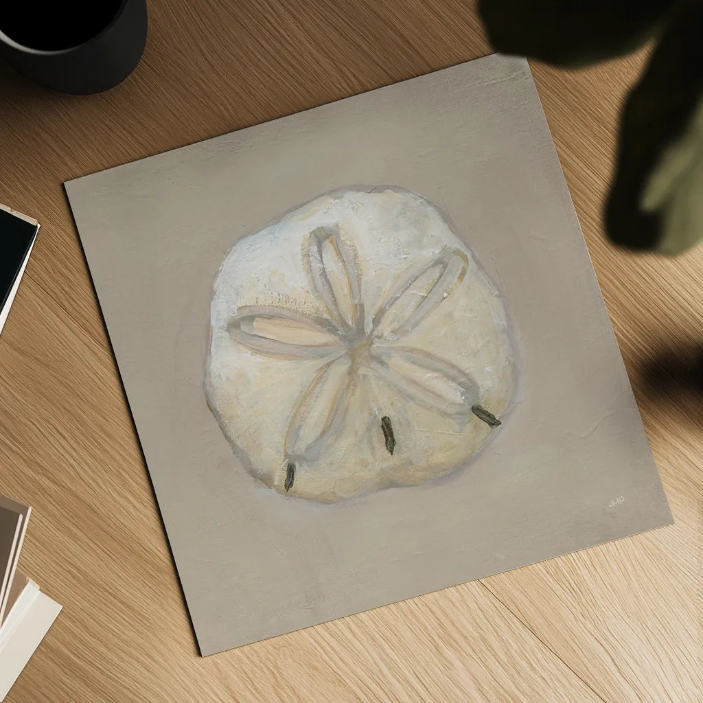 Soft Sea Taupe II by Julia Purinton. Shown as a detailed flat fine art print, highlighting archival giclee quality. Available as an archival giclee rolled canvas, fine art paper, or poster print. SKU 97044a.