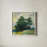 Solitary by Julia Purinton. Shown in a crisp white glass frame for a clean and minimalist style. Available as an archival giclee rolled canvas, fine art paper, or poster print. SKU 88437a.