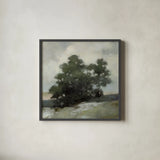 Solitary Light by Julia Purinton. Shown in a sleek black glass frame for a contemporary gallery look. Available as an archival giclee rolled canvas, fine art paper, or poster print. SKU 89286a.