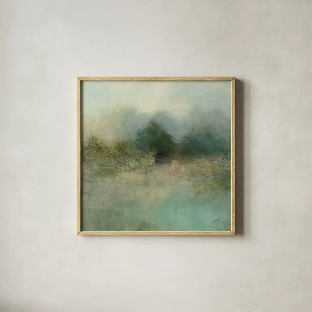 Solitude by Julia Purinton. Shown in a natural wood glass frame for a timeless modern aesthetic. Available as an archival giclee rolled canvas, fine art paper, or poster print. SKU 62756a.