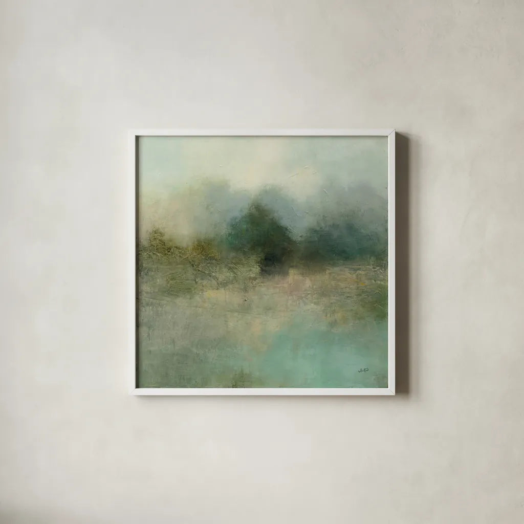 Solitude by Julia Purinton. Shown in a crisp white glass frame for a clean and minimalist style. Available as an archival giclee rolled canvas, fine art paper, or poster print. SKU 62756a.