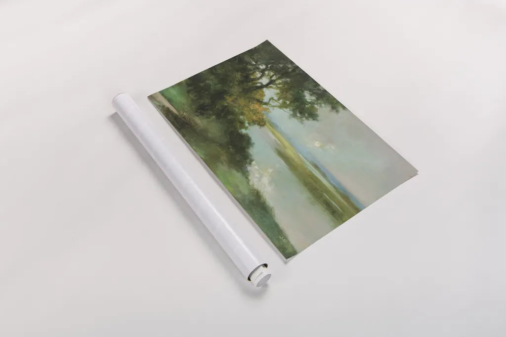 Sparkling River by Julia Purinton. shown as a rolled paper print. Available as archival giclee rolled canvas, fine art paper, or poster print. SKU 82636i.