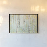 Spring Birches Crop by Julia Purinton. shown as a paper print in a black flame. Available as a archival giclee rolled canvas, fine art paper, or poster print. SKU 50295i.