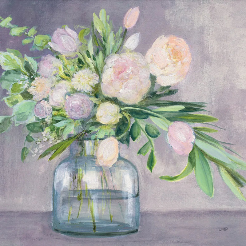 Spring Bouquet Plum Crop by Julia Purinton. SKU 59553a. Archival Giclee Fine art print for wall decor.