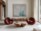 Spring Delight by Julia Purinton. Shown as extra-large giant wall art in a modern living room. Available as an archival giclee rolled canvas, fine art paper, or poster print. SKU 53865a.