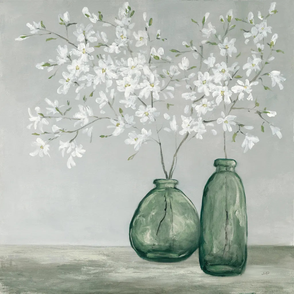 Spring Delight Dark Green by Julia Purinton. SKU 91110a. Archival Giclee Fine art print for wall decor.