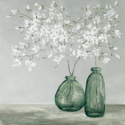 Spring Delight Dark Green by Julia Purinton. SKU 91110a. Archival Giclee Fine art print for wall decor.