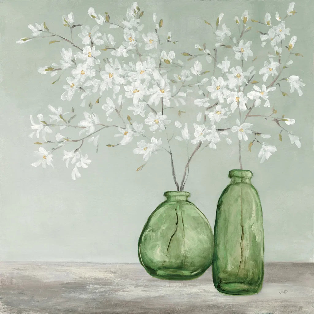Spring Delight Green by Julia Purinton. SKU 63412a. Archival Giclee Fine art print for wall decor.