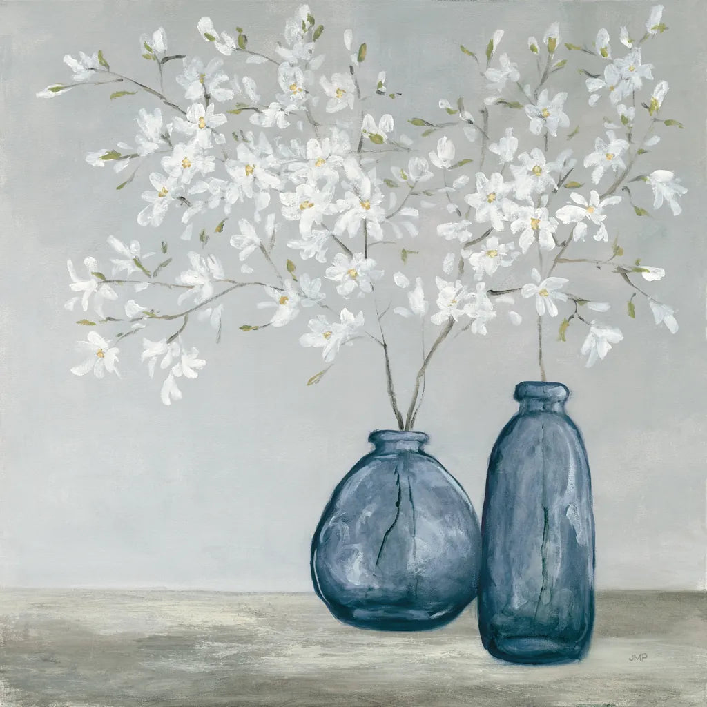 Spring Delight Navy by Julia Purinton. SKU 91109a. Archival Giclee Fine art print for wall decor.