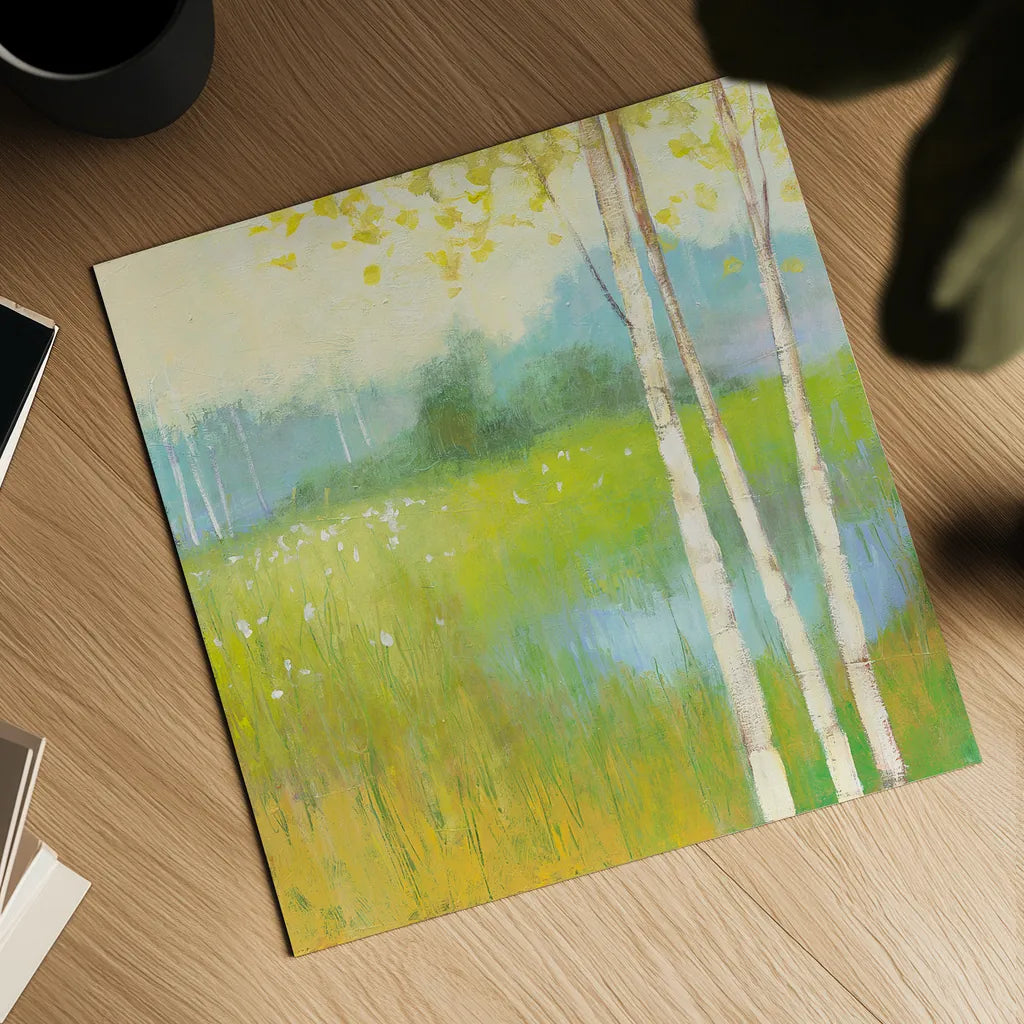 Spring Fling II by Julia Purinton. Shown as a detailed flat fine art print, highlighting archival giclee quality. Available as an archival giclee rolled canvas, fine art paper, or poster print. SKU 23807a.