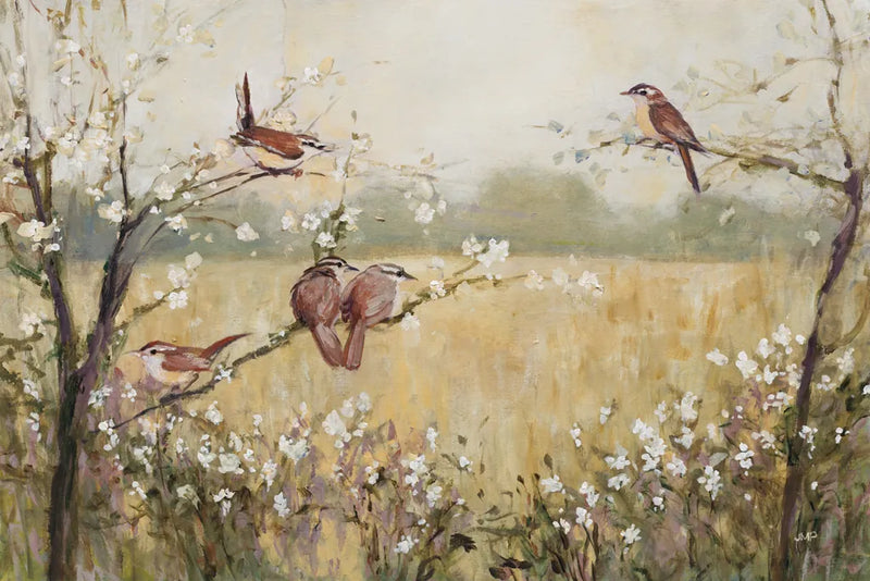 Spring Gathering by Julia Purinton. SKU 97986i. Archival Giclee Fine art print for wall decor.
