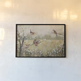 Spring Gathering by Julia Purinton. shown as a paper print in a black flame. Available as a archival giclee rolled canvas, fine art paper, or poster print. SKU 97986i.
