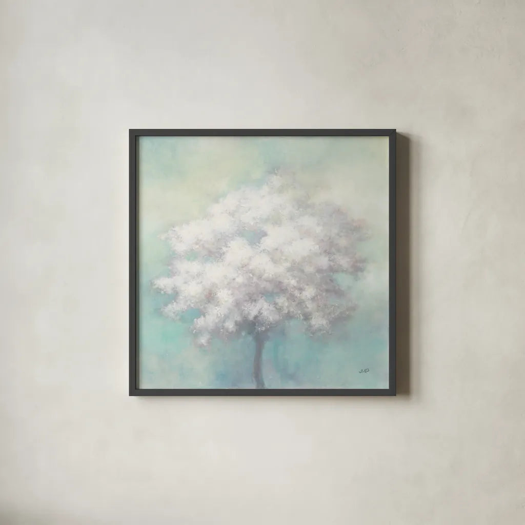 Spring Hope by Julia Purinton. Shown in a sleek black glass frame for a contemporary gallery look. Available as an archival giclee rolled canvas, fine art paper, or poster print. SKU 62755a.