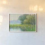 Spring Midst by Julia Purinton. shown as a paper print in a white frame. Available as a archival giclee rolled canvas, fine art paper, or poster print. SKU 23805i.