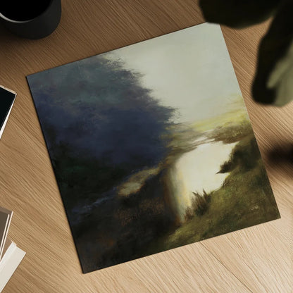 Spring Morning Dark by Julia Purinton. Shown as a detailed flat fine art print, highlighting archival giclee quality. Available as an archival giclee rolled canvas, fine art paper, or poster print. SKU 78314a.